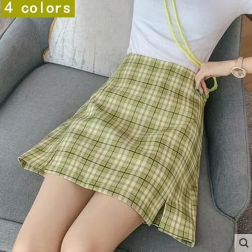 Юбка skirt woman mini skirts womens jupe mujer faldas plaid skirt jupe femme saias mulher skort korean style summer autumn