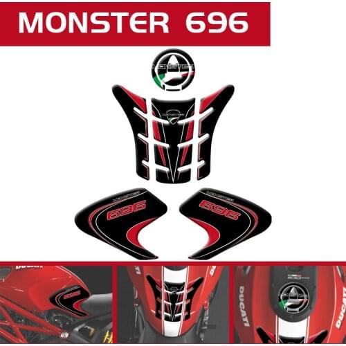 3D Tank Pad Protection Sticker Decal for Monster 696 Motorcycle Gas Cap Fuel Tank Pad Sticker Protection