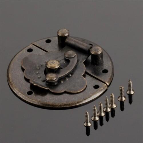 1pc 53mm Box Latch Antique Wooden Case Hasp Decorative Drawer Hasp Jewelry Wooden Box Padlock Suitcase Hasp Lock