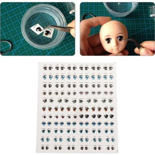 1Pc Anime Figurine Eyes Stickers Doll Face Organ Paster Clay Cartoon Decals