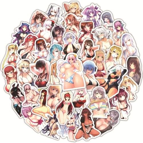10/30/50 PCS Sexy Anime Girl Graffiti Anime Stickers Luggage Phone Fridge Graffiti Skateboard Laptop Waterproof Sticker Decals