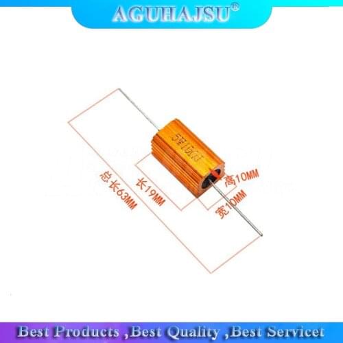2pcs 5W Aluminum Power Metal Shell Case Wirewound Resistor 0.1 ~ 10K 0.33 0.5 1 2 5 6 8 10 20 50 100 120 200 300 1K 5K 10K ohm