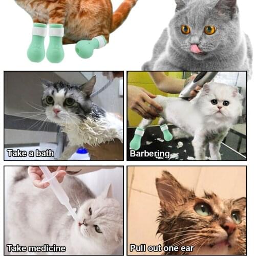 Cat Bath Supplies Anti-Scratch Cat Foot Covers Bath Protection Shoe Covers Bath Shoes Pet supplies Nail Clippers Dropshipping