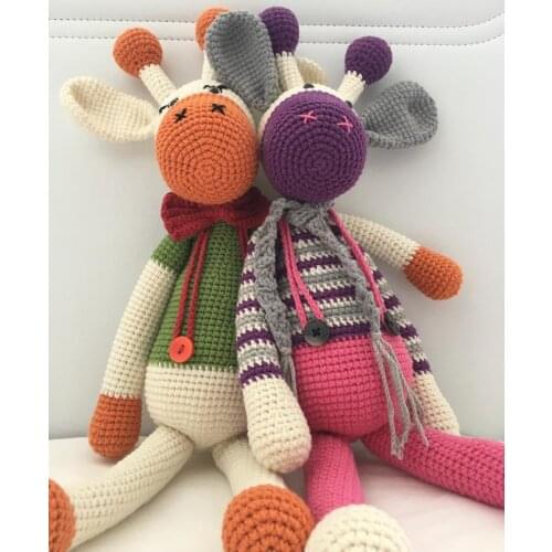 Amigurumi Organic Mesh Toy Giraffe Friends