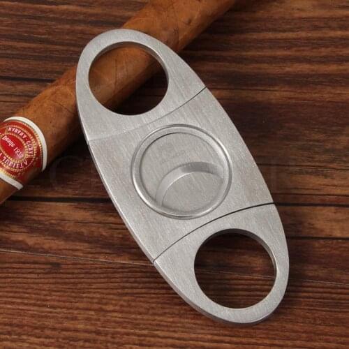 COHIBA Brand Cigar Cutter New Stainless Steel Metal Classic Cigar Cutter Guillotine With Gift Box Christmas Cigar Scissors Gift