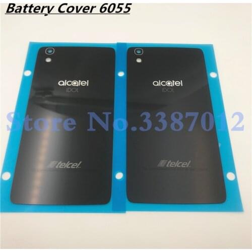 Battery Cover For Alcatel One Touch Idol 4 6055 OT6055 6055K 6055B 6055Y Battery Door Housing Phone Glass Case With NFC