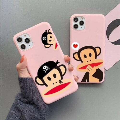 Fashion Brand Paul Phone Case For iphone 12 11 Pro Max Mini XS 8 7 6 6S Plus SE 2020 XR Matte Candy Pink Silicone Design-Franks