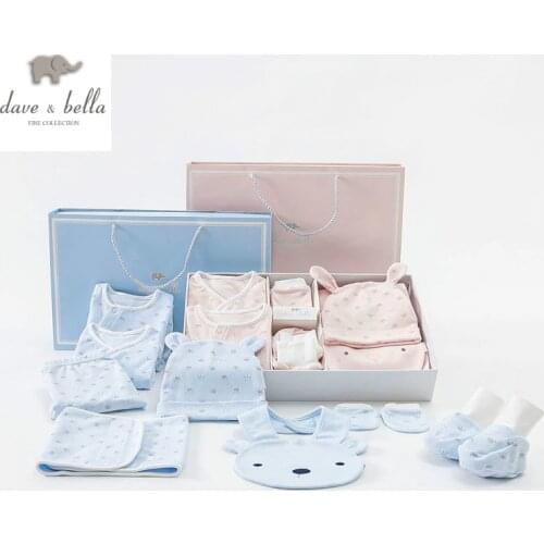 DB4196 dave bella spring autumn newborn baby rompers children infant rompers baby clothes baby cotton jumpsuits