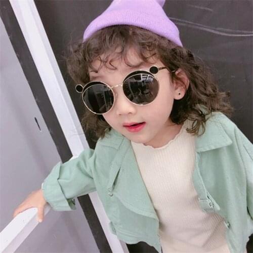 Round Bear Ear Kids Sunglasses Children Sun Glasses Baby UV400 Shades Goggles Eyewear Girls Eyeglasses Boys Oculos De Sol