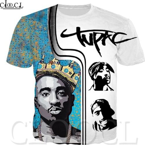 HX Unisex T-Shirt Men Streetwear Rapper Tupac Amaru Shakur 2pac 3D Print Fashion Harajuku Short Sleeve Pullover Drop Shipping