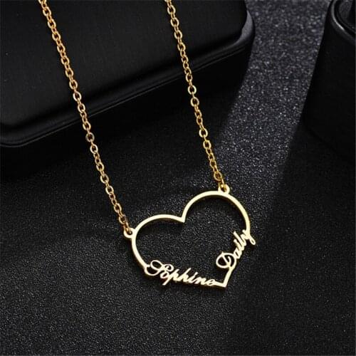 Customized Fashion Name Necklace Personalized Letter Stainless Love Style Variety Of Sweet Romantic Anniversary Gift For Women