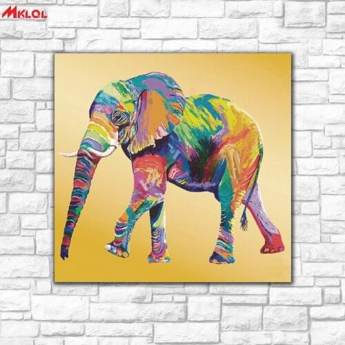 Colorful Elephant Oil Painting Wall Art Picture Paiting Canvas Paints Home Decor Abstract Print Painting Modern Wall Decor