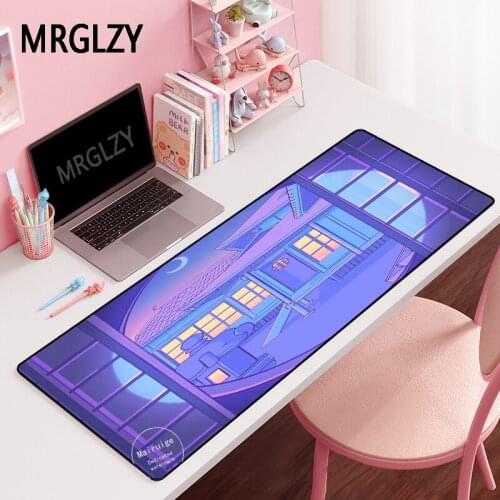 MRGLZY Ins Cute Girly Style Mouse Pad Gamer DeskMat Large XXL Computer Gaming Peripheral Accessories MousePads Mat for LOL Csgo