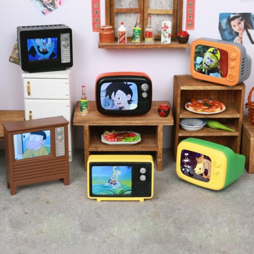 1:12 Dollhouse Mini TV Model for Dollhouse Living Room Furniture Decoration Accessories