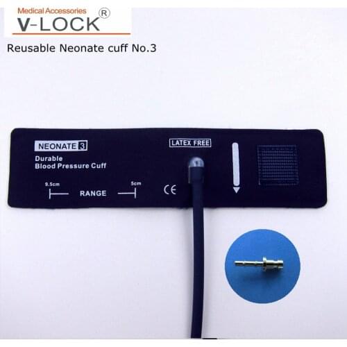 Reusable navy col neonate nibp cuff no.3 with connector LC-47