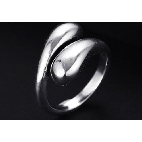 Trendy Vintage Antique Silver Plated Punk Hiphop Rock Style Resizable Rings for Women Girl & Man Retro Party Jewelry