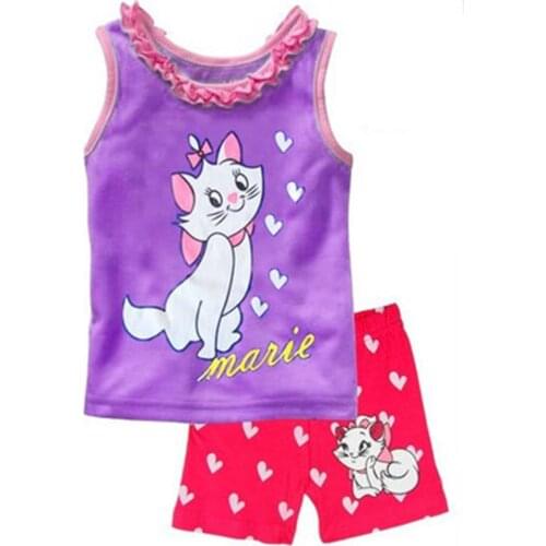 New Kids Cartoon Nightwear For Girls Summer Childrens Pajamas Sets Short Sleeve Pyjamas Boys Cotton Pijamas Sleepwear