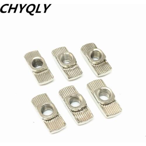 20pcs 40-M3/M4/M5/M6/M8 T Nut Hammer Nut Aluminum Connector T Sliding Nut Nickel Plated Carbon Steel for 4040 Aluminum Profile