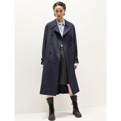 British style camel windbreaker womens lace up medium and long style 2021 new spring and autumn thin coat