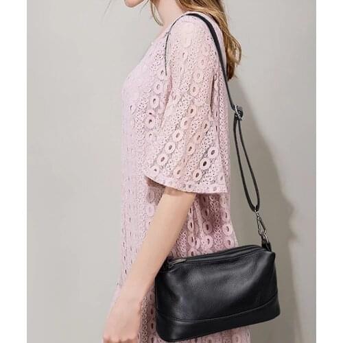 Women Soft High Quality Genuine Leather Shoulder Bag Womens Luxury Handbags Fashion Crossbody Bags For Female Purses Tote Bag