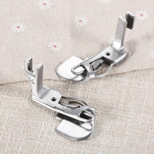 1Pc 1/16 1/8 Steel Industrial Single Needle Flatcar Sewing Machines Hemmer Presser Foot 3-fold Spring Type Hemming Crimping Foot