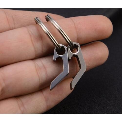 1Pcs EDC Mini Gear Lightweight Bottle Beer Opener Keyring Pocket Tool Utility Gadget Outdoor Camp Hike Outdoor Titanium Tools