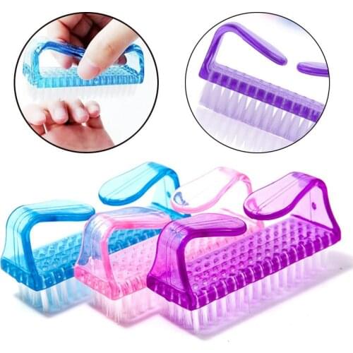 1Pcs Plastic Manicure Pedicure Brush Nail Cleaning Tool Powder Remove Nail Dust Brush Nail Beauty Makeup Brushes Nails Care Tool