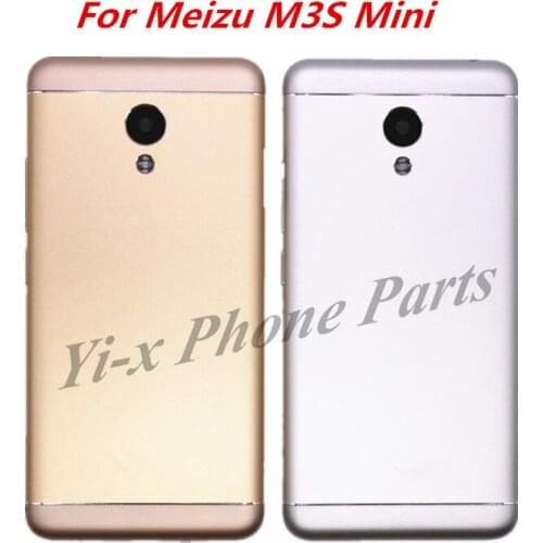 1Piece for Meizu M3S Mini Back Battery Cover Rear Door Housing + Power Volume Buttons Replacement Spare Parts
