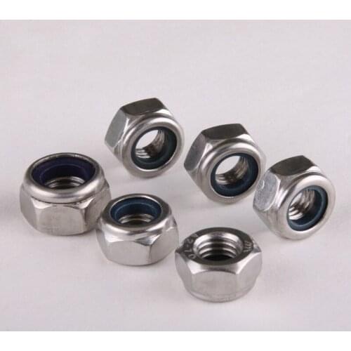 20PCS Special 304 Stainless Steel Nylon Locknuts / Self-locking Nut / Locknut M6 GB889