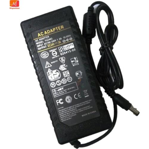 AC 100-240V TO DC 24V 3A Adapter Charger For 5050 3528 LED Light CCTV 24V3A 72W Switch Power Supply DC 5.5*2.5/2.1mm