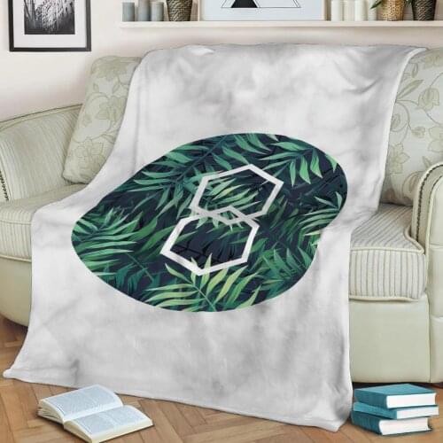 Geometric Moon Art 3D Printed Velvet Plush Throw Fleece Blanket Bedspread Sherpa Blanket Home Decora