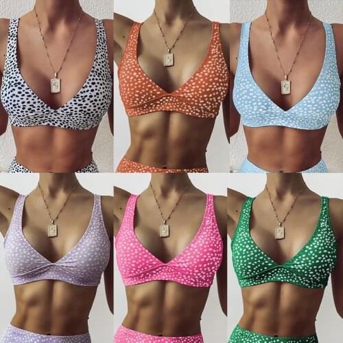 Push Up Bikini Brazilian Biquini Pink Swimsuit Swimwear Tops Women Sexy Leopard Bikini Bra Bathing Suit maillot de bain femme