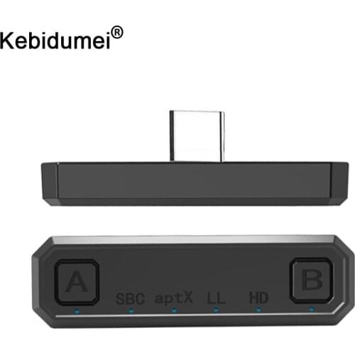 Kebidumei Bluetooth Adapter CSR8675 Audio USB TYPE-C Transmitter for PS4 PC Laptop Game Bluetooth Audio Adapter