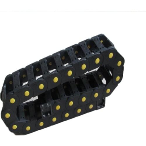 Black Enhanced Plastic Nylon Drag Chain Cable Carrier 1M Length55x50/60/75/100mm Full closed type for CNC Machine