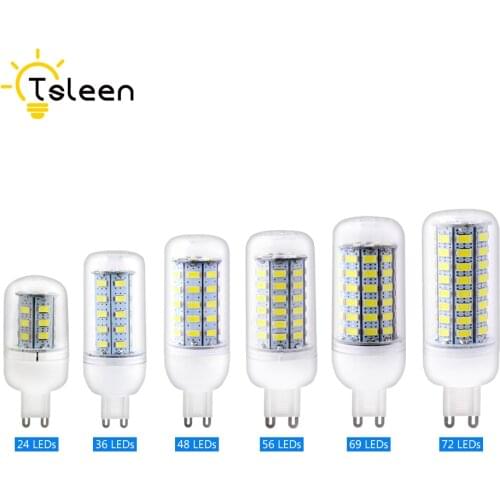 Energy Saving G9 220V LED bulb lamp 5730 SMD 24/36/48/56/69/72 LEDs Replace 7W 12W 15W 20W 25W 30W Fluorescent Light Lampara LED