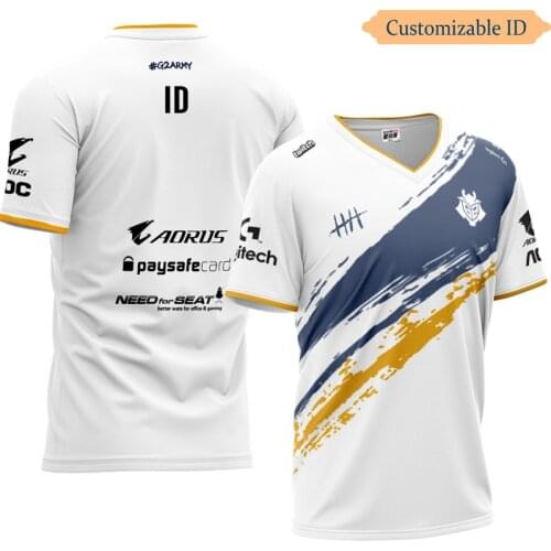 LoL G2 E-Sports Team Uniform Jerseys Custom ID T Shirt Fans T-shirt Men Women Tshirts Custom Tee Shirt Homme Top Quality
