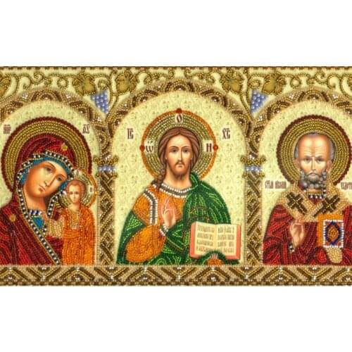 YNX new 5D diamond painting round diamond saint series cross stitch hanging picture square diamond DIY religious diamond paintin