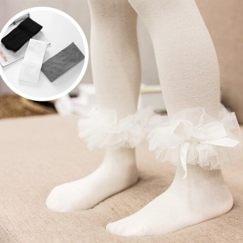 2-8 girls pantyhose Korean spring autumn new children lace princess dance Tights childrens clothing kids bottoming pantyhose
