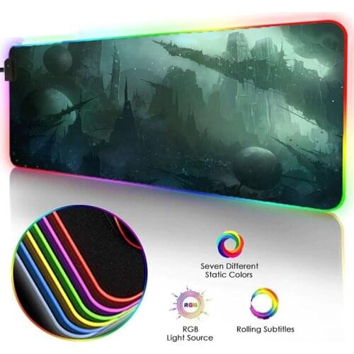 HD Printed Mouse Pad Gamer High-quantity RGB Stitched Edge Durable Stain Resistant Desk Pads and Normal Rubber Mats L/XL/XXL