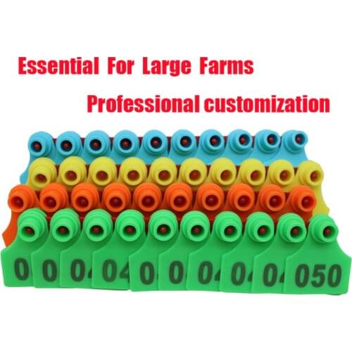 Farm Animal Ear Lasers Cattle Pig Identification Farm Tools Cattle Livestock Cattle Pig Ear Tags With Words Numbers 001-100