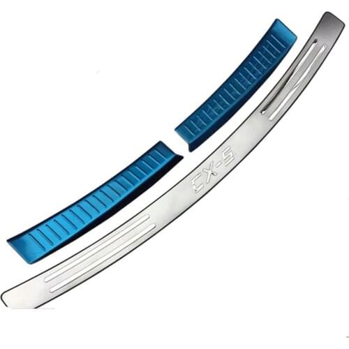 REAR OUTER BUMPER PROTECTOR TRIM DOOR SILL SCUFF COVER PLATE ACCESSORIES Fit For Mazda CX-5 CX5 2012 2013 2014 2015 2016