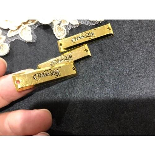 Personalize Clothes/Bag/Shoes/Jeans Accessories Customized Metal Label Zinc Alloy Tag Engraved Patch