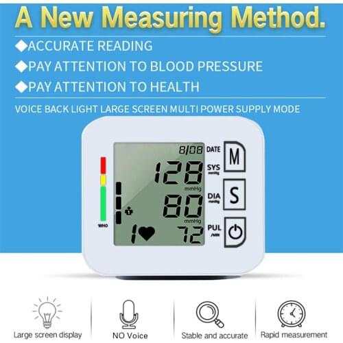 Arm Band Portable Blood Pressure Monitor Type Digital Electronic Mini Blood Pressure Meter Tonometer Household Sphygmomanometer