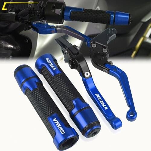For Honda VFR800 FIWI 1998 1999 2000 2001 Motorcycle Accessories Aluminum Brake Clutch Levers Handlebar Hand Grips ends VFR 800