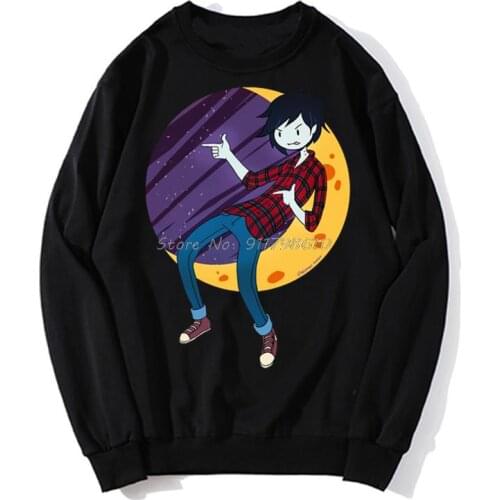 Marshall Lee Hoodie Funny Adventure Time Humor Anime Men Hoodie Spring Autumn Sweater Streetwear Harajuku