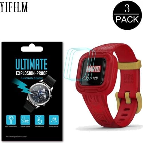3Pcs Ultra Thin Anti-shock PET Film For Garmin Vivofit Jr3 SmartWatch Screen Protector Clear HD 5H Anti-Scratch Film Not Glass