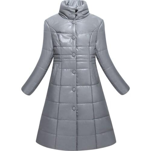 Women Winter Long Warm Jacket Leather Parkas High Imitation Sheepskin Coat Ladies White Duck Down Padded Jacket Female Outerwear