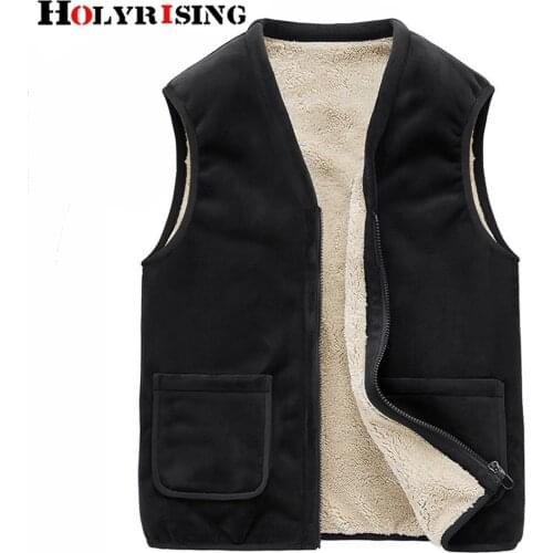 Winter Lamb Cashmere Mens Vest Plus Size Mens Coats Windbreaker Male Outdoors Travel Vests Cashmere Mens vest jacket 19201