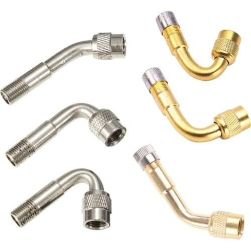 1Pc 45/90/135 Degree Angle Brass Air Tyre Valves Stem with Extension Adapter for Auto Truck Motorcycle Accessories