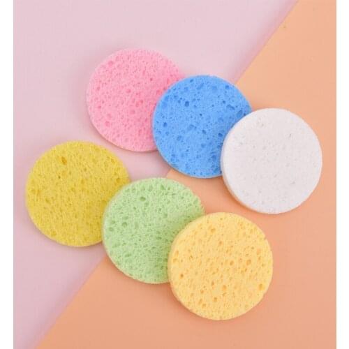 10Pcs Soft Facial Wash Puff Sponge Cleaning Compression Cleanser Comfortable Sponge Puff Spa Exfoliating Face Care Tool